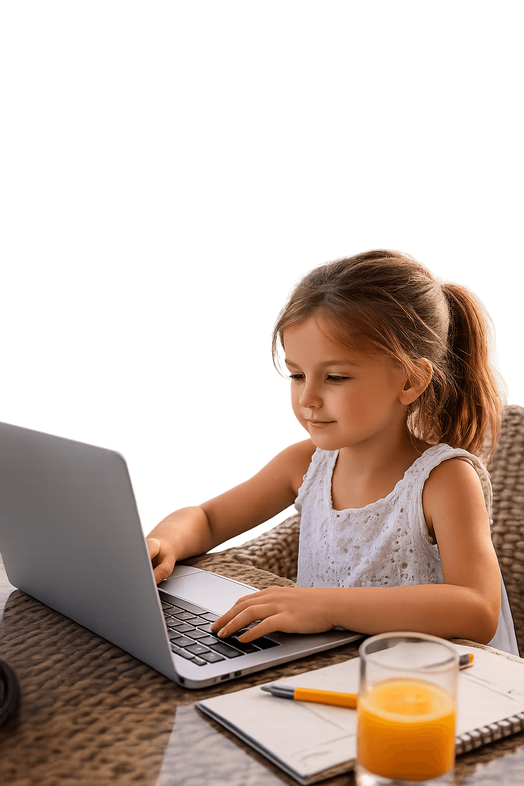 Happy student learning mathematics